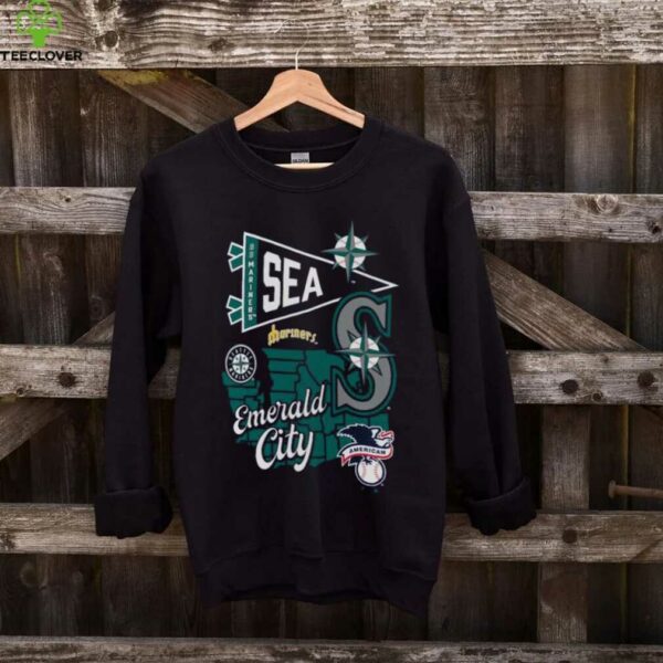 Profile Navy Seattle Mariners Big & Tall Split Zone T Shirt