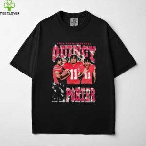 Quincy Porter picture collage Ohio State football shirt
