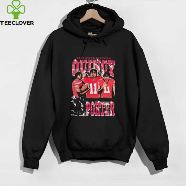 Quincy Porter picture collage Ohio State football shirt