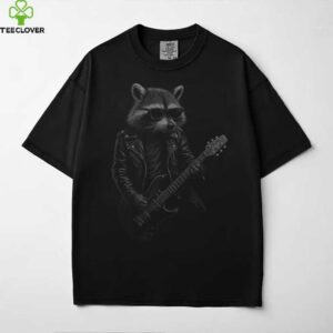 Raccoon Playing Guitar Rock Music Animal Lover Shirt