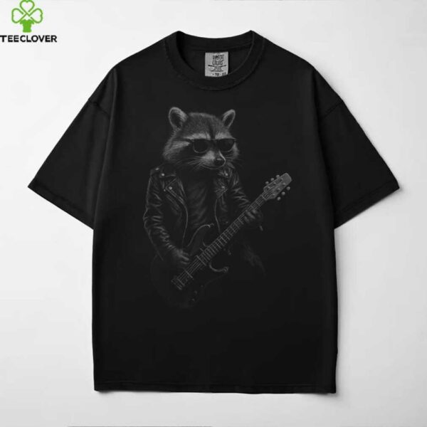 Raccoon Playing Guitar Rock Music Animal Lover Shirt