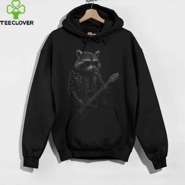 Raccoon Playing Guitar Rock Music Animal Lover Shirt
