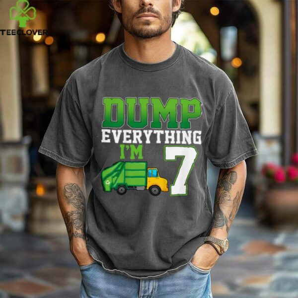 Recycling Trash 7 Years Old Garbage Truck 7th Birthday Boy shirt