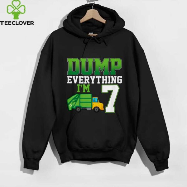 Recycling Trash 7 Years Old Garbage Truck 7th Birthday Boy shirt