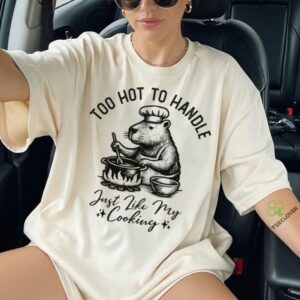 Retro Capybara Cooking Chef Animal Lover Shirt