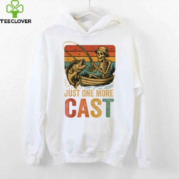 Retro Fishing Skeleton Fish Fisherman Bass Fishing Shirt