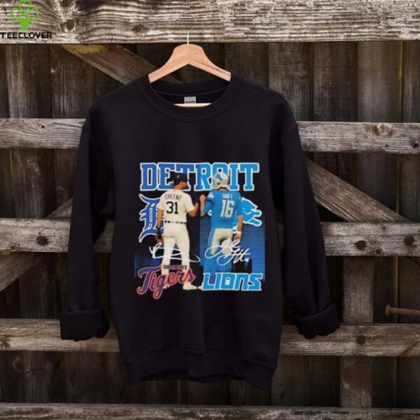 Riley Greene Detroit Tigers X Jared Goff Detroit Lions Star Power shirt