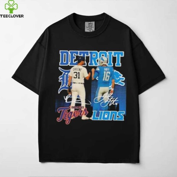 Riley Greene Detroit Tigers X Jared Goff Detroit Lions Star Power shirt