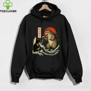 Samurai Cat Vs Giant Cat Monster Vintage Design shirt