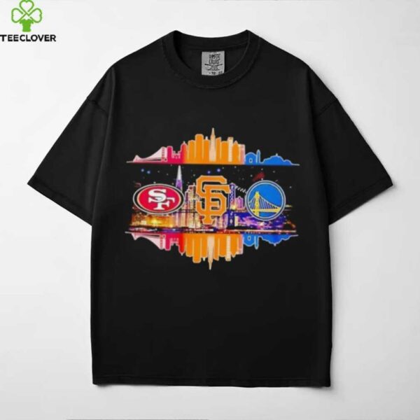 San Francisco 49ers San Francisco Giants Golden State Warriors Skyline City Logo shirt