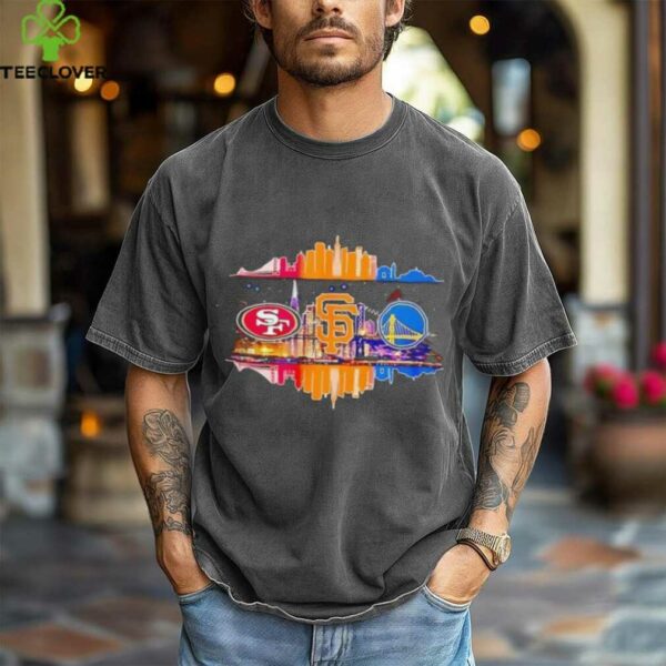 San Francisco 49ers San Francisco Giants Golden State Warriors Skyline City Logo shirt