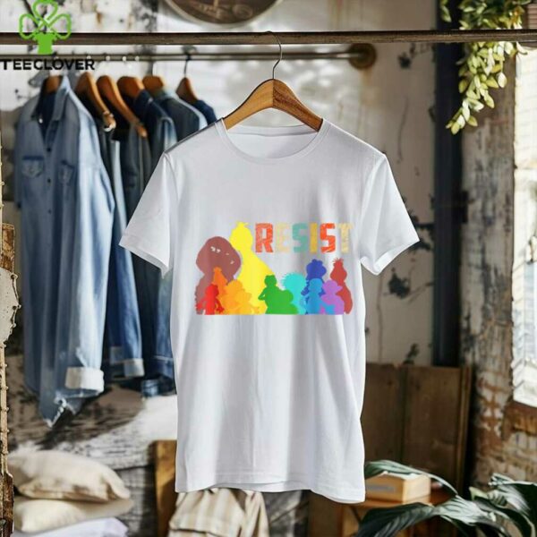 Save P.B.S Resist Rainbow Character Graphic Shirt