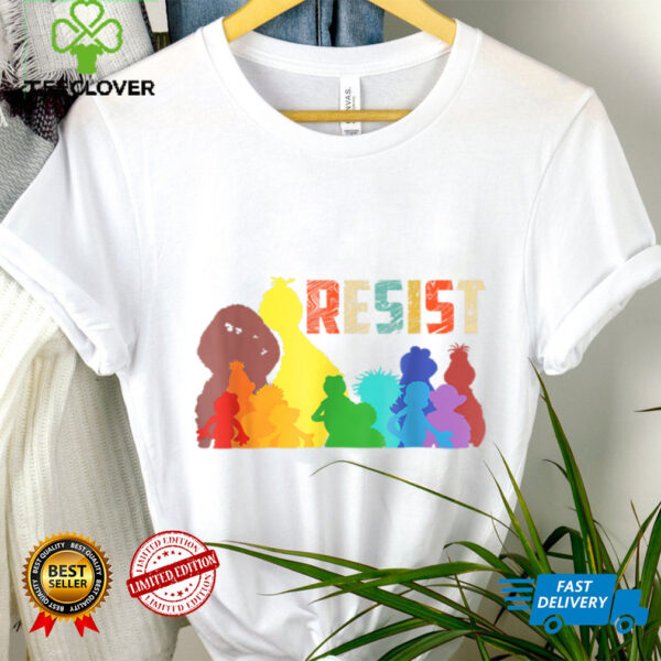 Save P.B.S Resist Rainbow Character Graphic Shirt