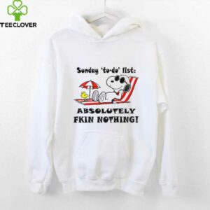 Snoopy and Woodstock sunday to do list absolutely fkin nothing summer shirt