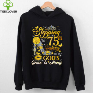 Stepping Into My 75th Birthday 75 Year Old Bday Shirt