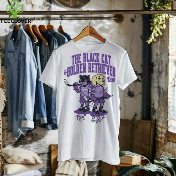 The Black Cat & Golden Retriever Duo T Shirt