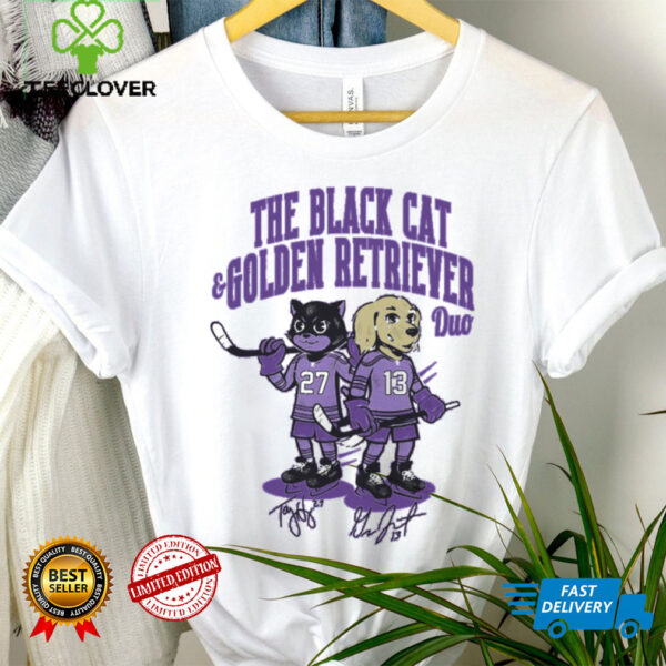 The Black Cat & Golden Retriever Duo T Shirt