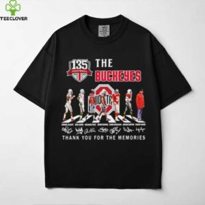 The Ohio State Buckeyes 135th Anniversary thank you for the memories signatures shirt