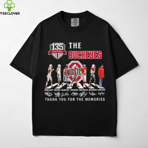 The Ohio State Buckeyes 135th Anniversary thank you for the memories signatures shirt