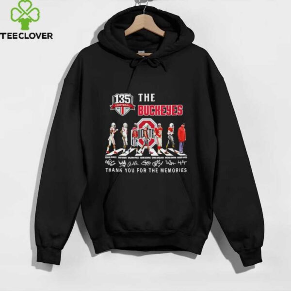 The Ohio State Buckeyes 135th Anniversary thank you for the memories signatures shirt