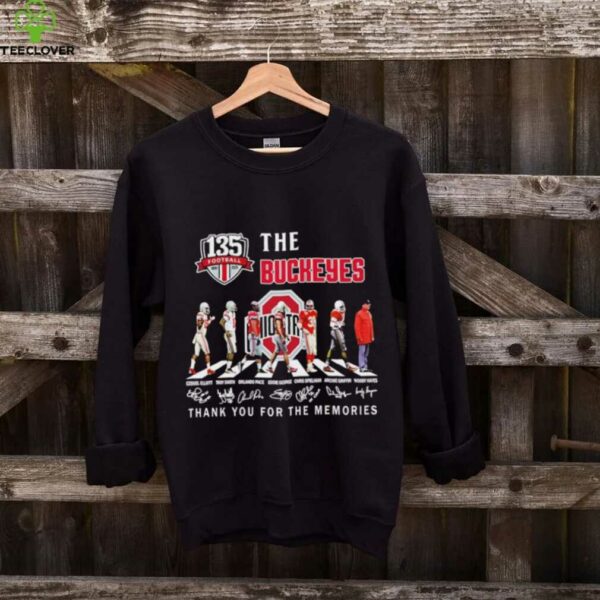 The Ohio State Buckeyes 135th Anniversary thank you for the memories signatures shirt
