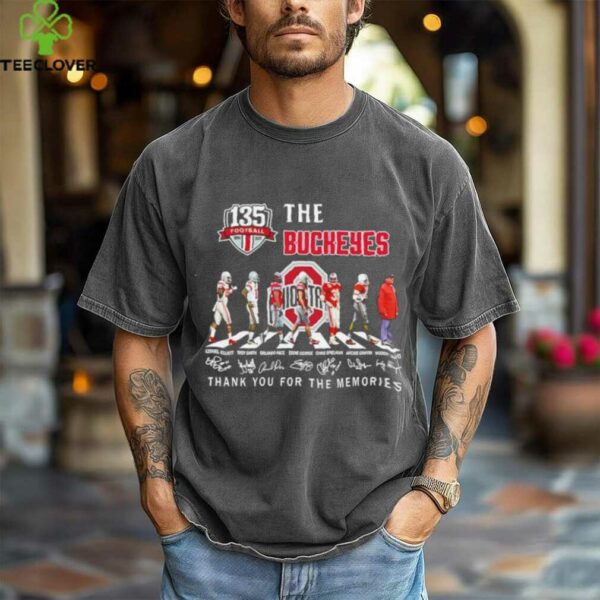 The Ohio State Buckeyes 135th Anniversary thank you for the memories signatures shirt