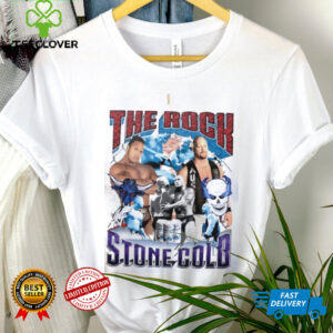 The Rock and Stone Cold WWE graphic shirt