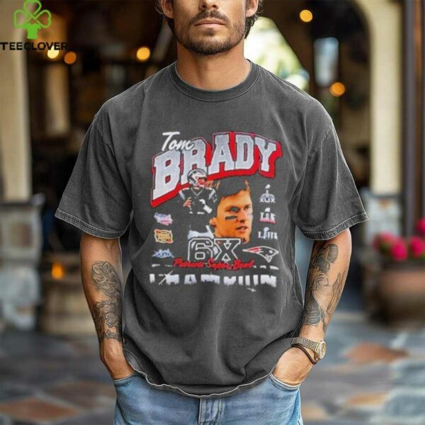 Tom Brady New England Patriots Unveil Statue 6X Super Bowl Champions Shirt