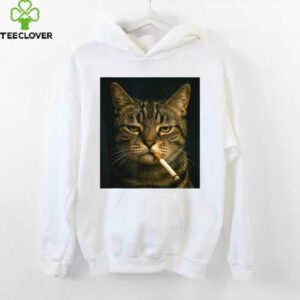 Vintage Cat Smoking Cigarette Cute Kitten Sarcastic Meme Shirt