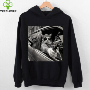Vintage Gangster Cat Meme Cat Dad Graphic Tee Shirt