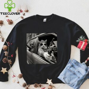 Vintage Gangster Cat Meme Cat Dad Graphic Tee Shirt