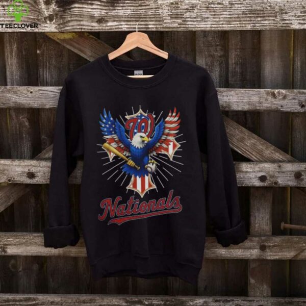 Washington Nationals Eagle Baseball American Flag T Shirt