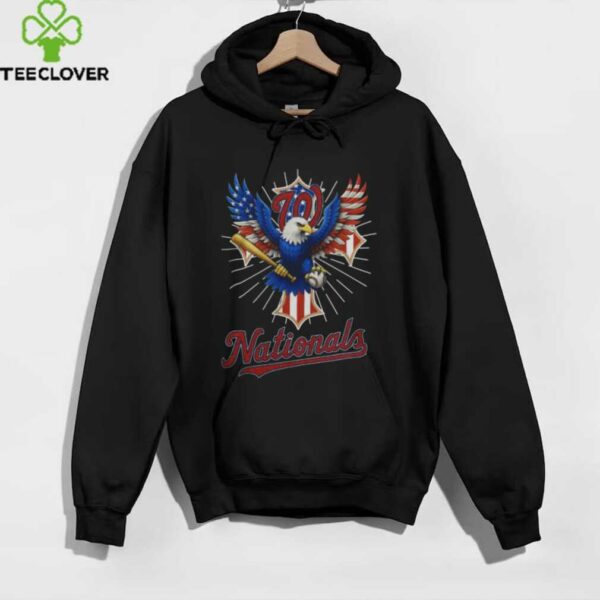 Washington Nationals Eagle Baseball American Flag T Shirt