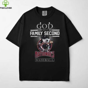 Washington Nationals Shop Snoopy God First Family Second Then Washington Nationals Baseball Shirt