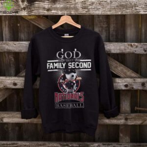 Washington Nationals Shop Snoopy God First Family Second Then Washington Nationals Baseball Shirt