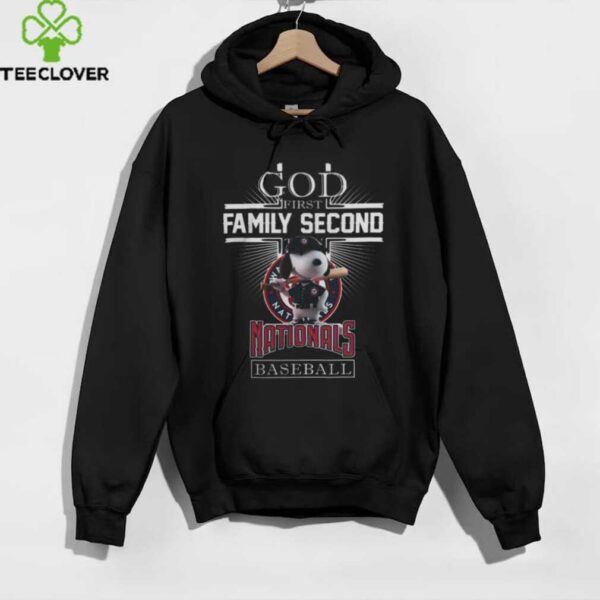 Washington Nationals Shop Snoopy God First Family Second Then Washington Nationals Baseball Shirt