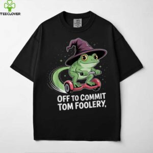 Whimsical Frog Wizard Off To Commit Tom Foolery Frog Shirt