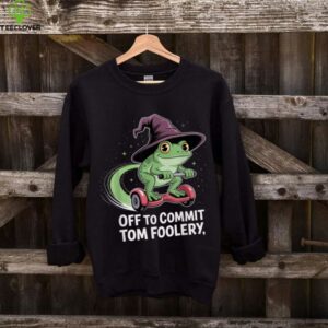 Whimsical Frog Wizard Off To Commit Tom Foolery Frog Shirt