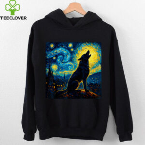 Wolf Starry Night Howling Moon Kid Shirt