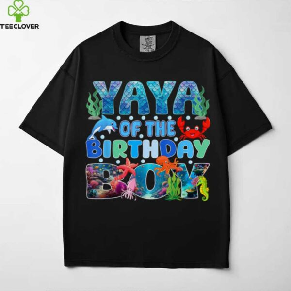 Yaya Of The Birthday Boy Aquarium Sea Animals Matching shirt