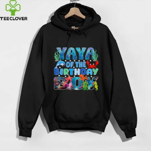 Yaya Of The Birthday Boy Aquarium Sea Animals Matching shirt