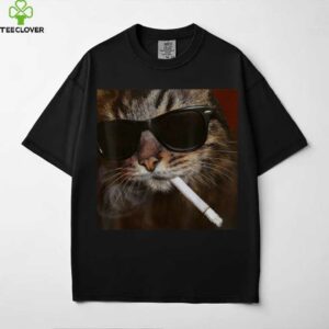 Cigarette Kitten Smoking Cat Meme Stupid Brainrot Shirt