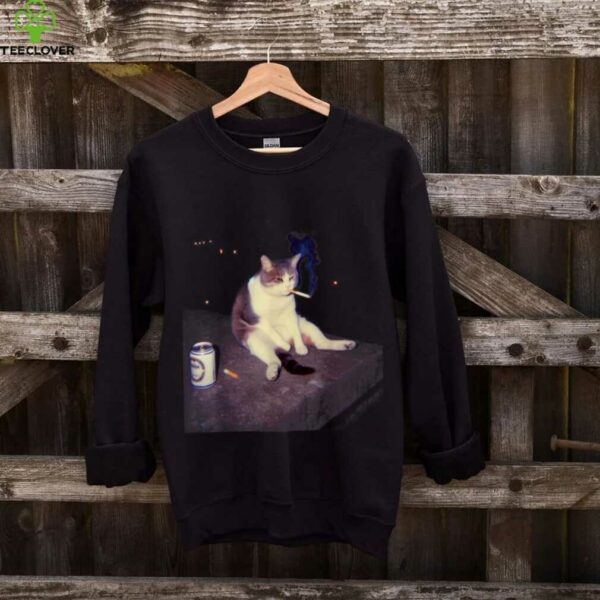 Cigarette Kitten Smoking Cat Meme Stupid Brainrot Shirt