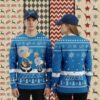 Detroit Lions Grinch Love Blue Ladies Christmas Ugly Sweater