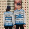Detroit Lions Rick And Morty Blue Xmas Party Ugly Sweater