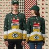 Green Bay Packers Reindeer Pattern Xmas Party Ugly Sweater