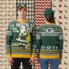Green Bay Packers Charlie Brown Snoopy Mens Christmas Ugly Sweater
