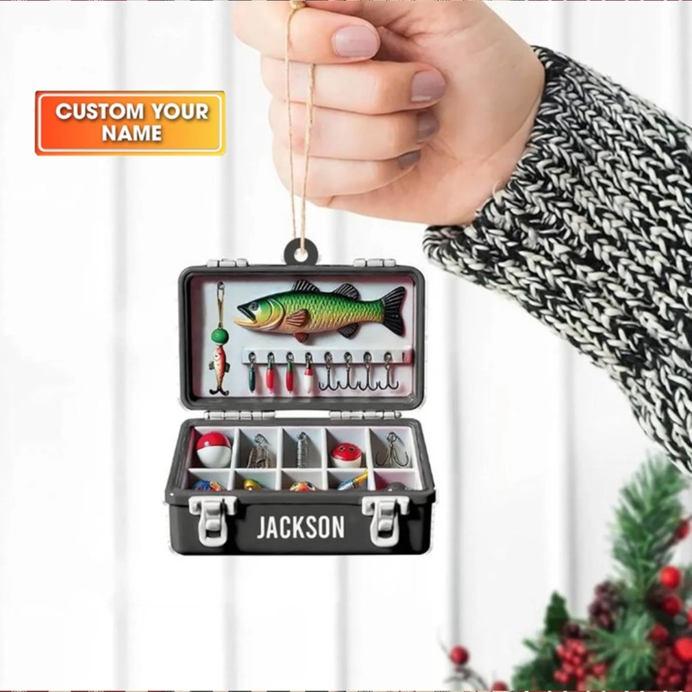 Fishing Tackle Box Acrylic Ornaments, Fisherman Christmas Ornaments, Fishing Christmas Gifts, Fishing Gifts For Men 3 Fishing Tackle Box Acrylic Ornament