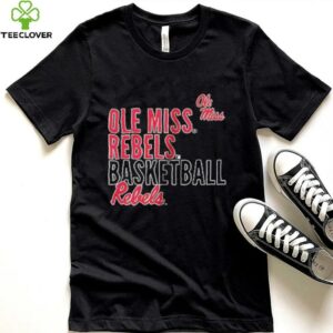 Ole Miss basketball text logo overlay shirt