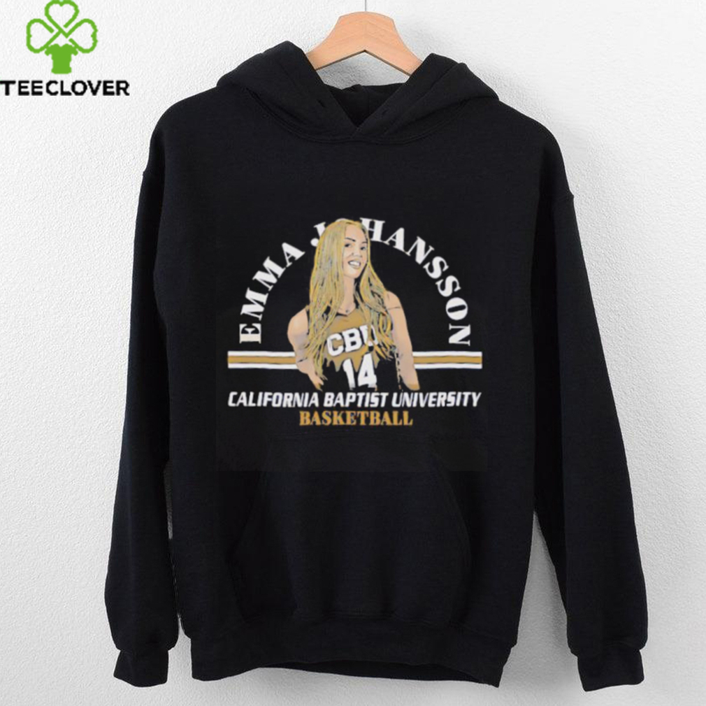 Emma Johansson Cal Baptist basketball cartoon shirt